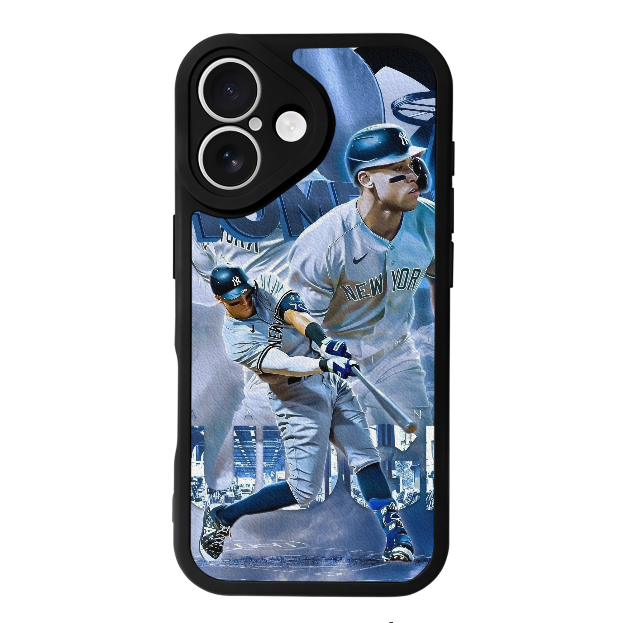 Aaron Judge 50 Home Runs IPhone 16 Silicone Leather Case – UV Print, Lambskin Texture – Perfect Fit, Wireless Charging Compatible, Scratch Resistant, Precise Cutouts – Stylish Protection For IPhone 16